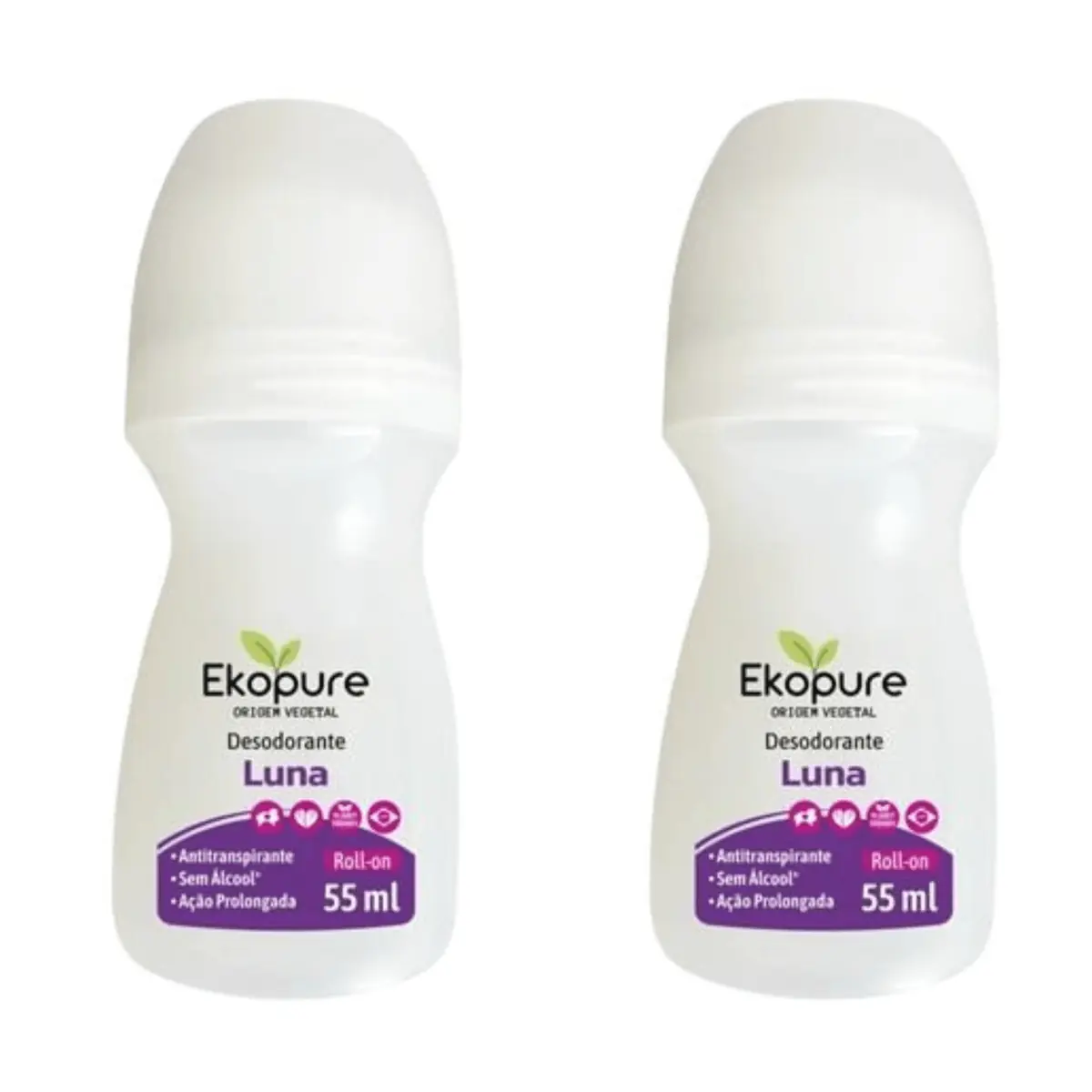 Kit c/2 Unidades de Desodorante Rollon Ekopure 55g Luna
