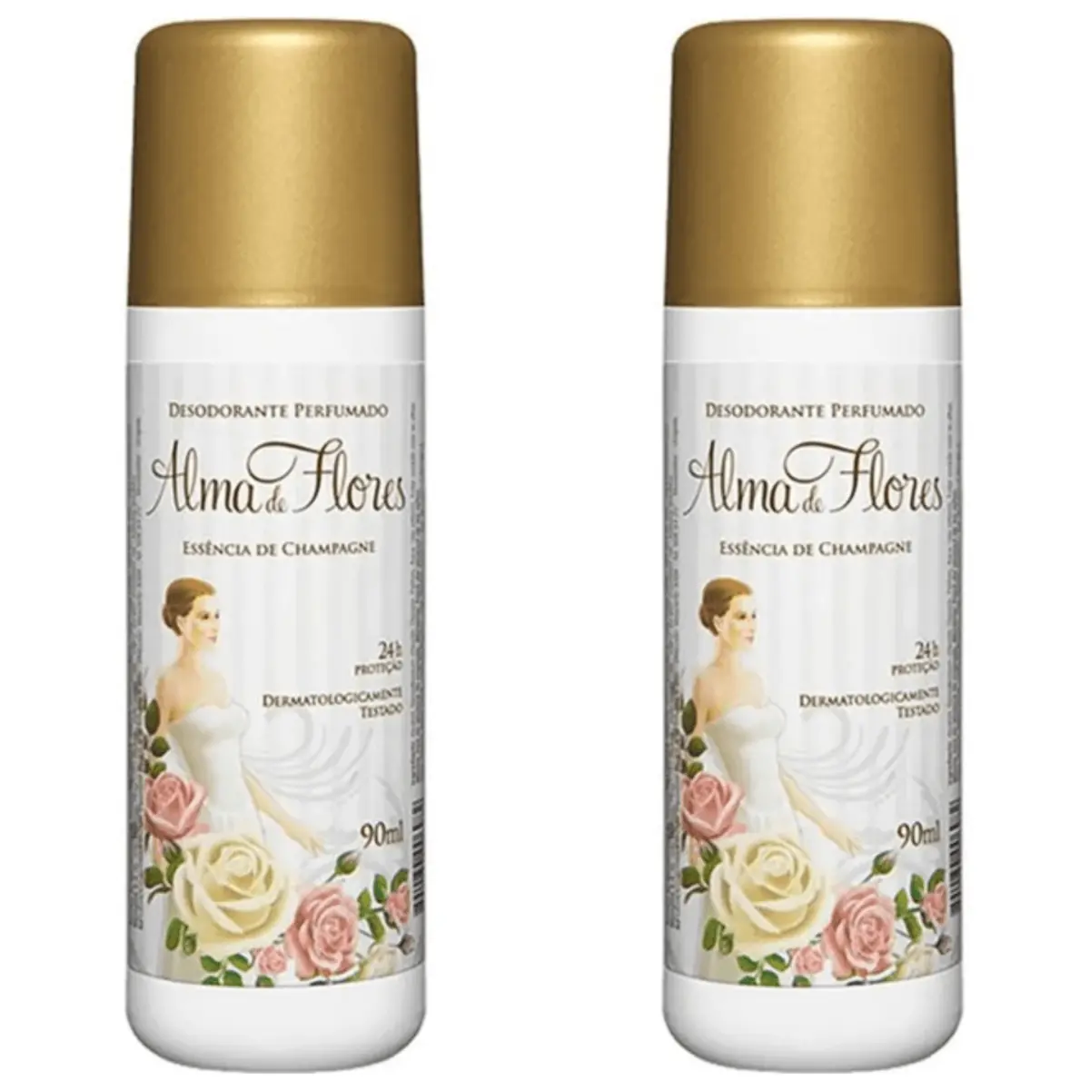 Kit c/2 Unidades de Desodorante Spray Alma De Flores 90ml Flores Brancas