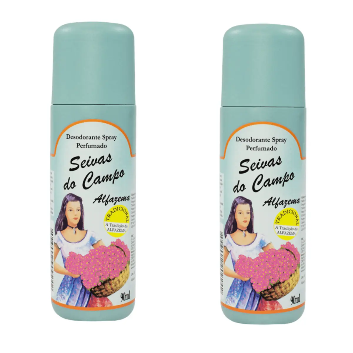 Kit c/2 Unidades de Desodorante Spray Seivas Do Campo 90ml Alfazema Tradicional