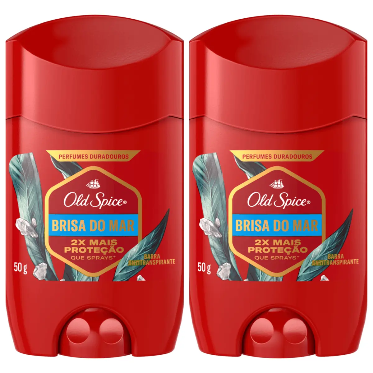 Kit c/2 Unidades de Desodorante Cleargel Old Spice Mar Profundo Gillette Simples 50g