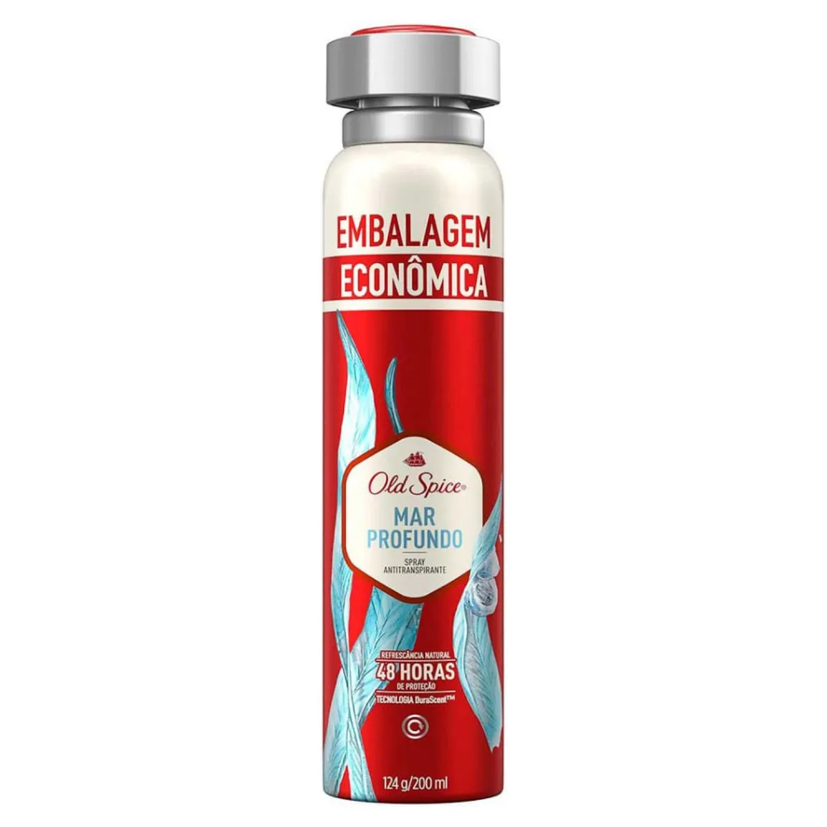 Kit c/2 Unidades de Desodorante Old Spice Aerosol Jat Sec 120g Mar Profundo