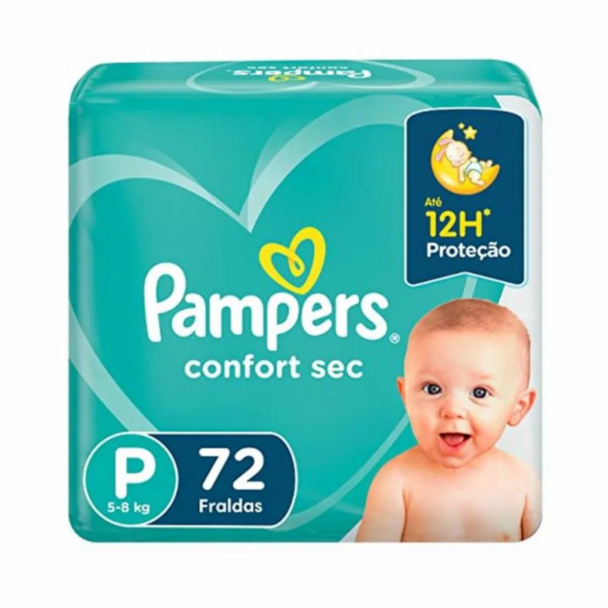 Kit 2 Fraldas Pampers Confort Sec Com 72 Unidades P cada