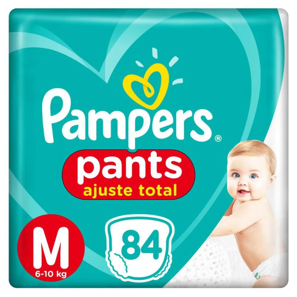 Kit 2 Fraldas Confortsec Pants Bag ”M” Pampers Simples c/ 84 Unidades cada
