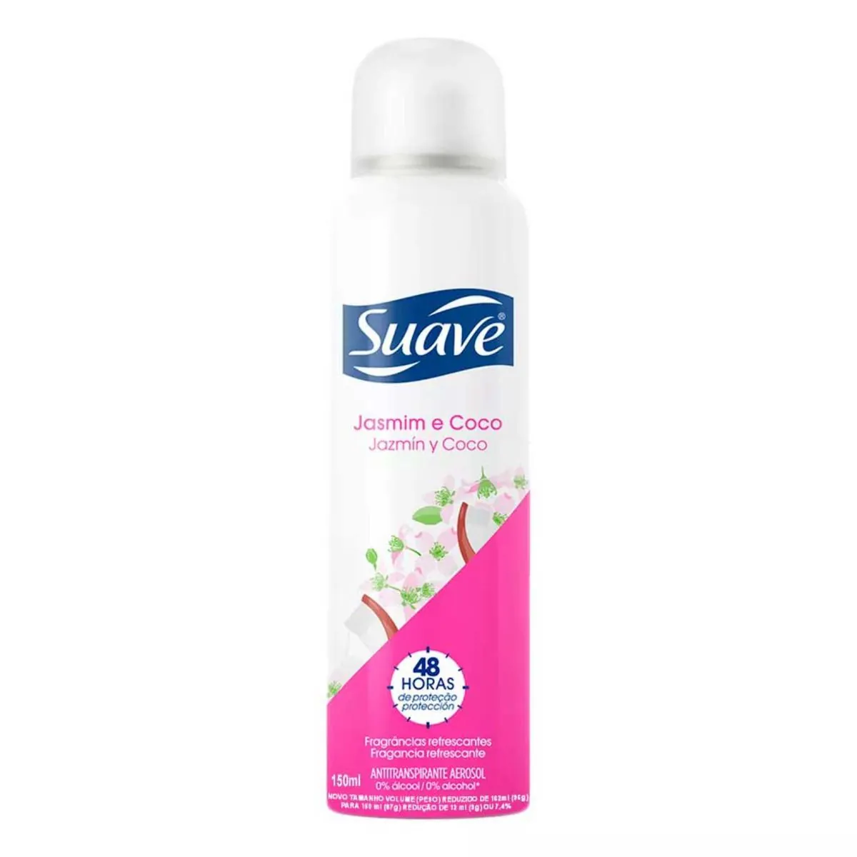 Kit c/4 Unidades de Desodorante Suave Aero Jasmim/Coco 150ml