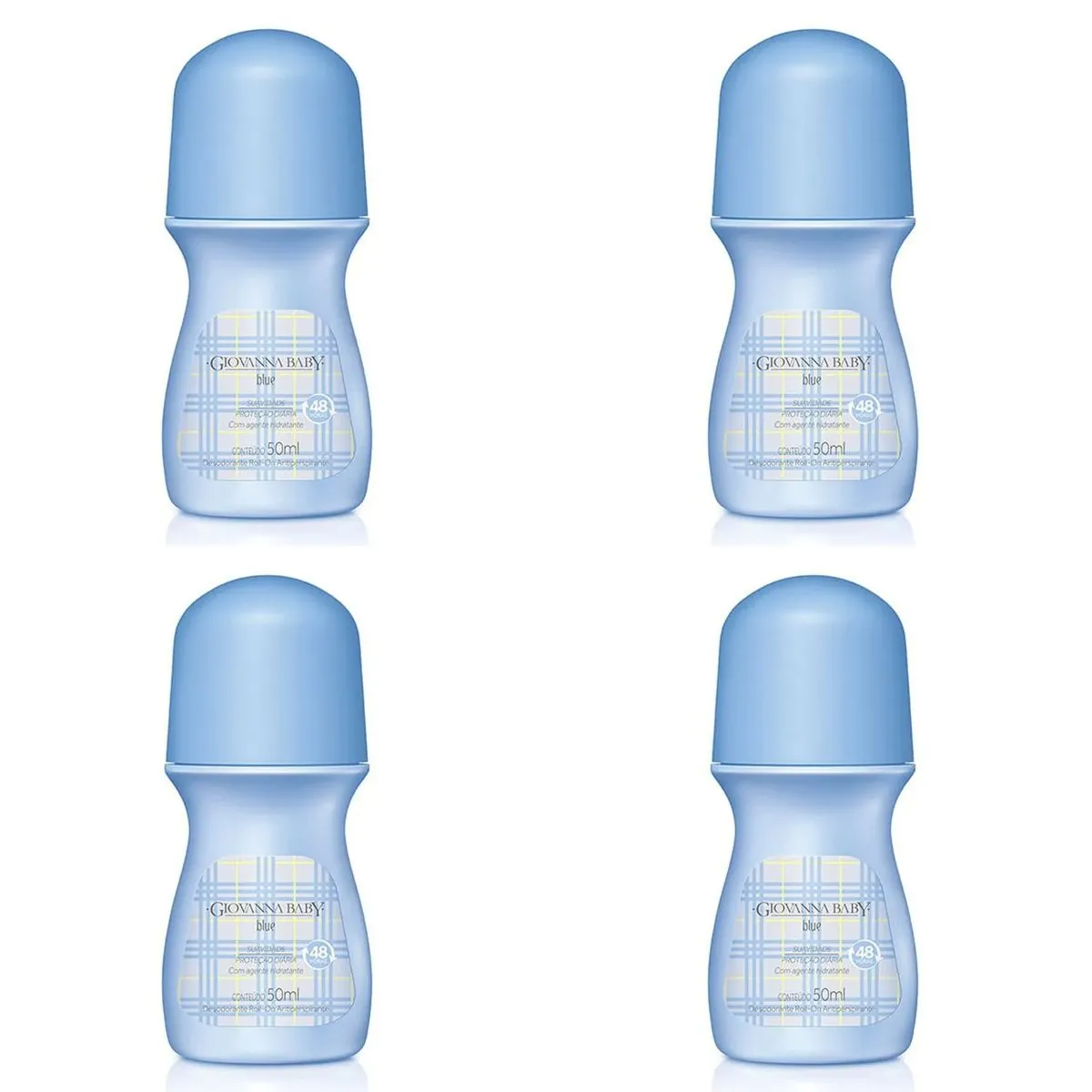 Kit c/4 Unidades de Desodorante Giovanna Baby Rollon Blue 50ml