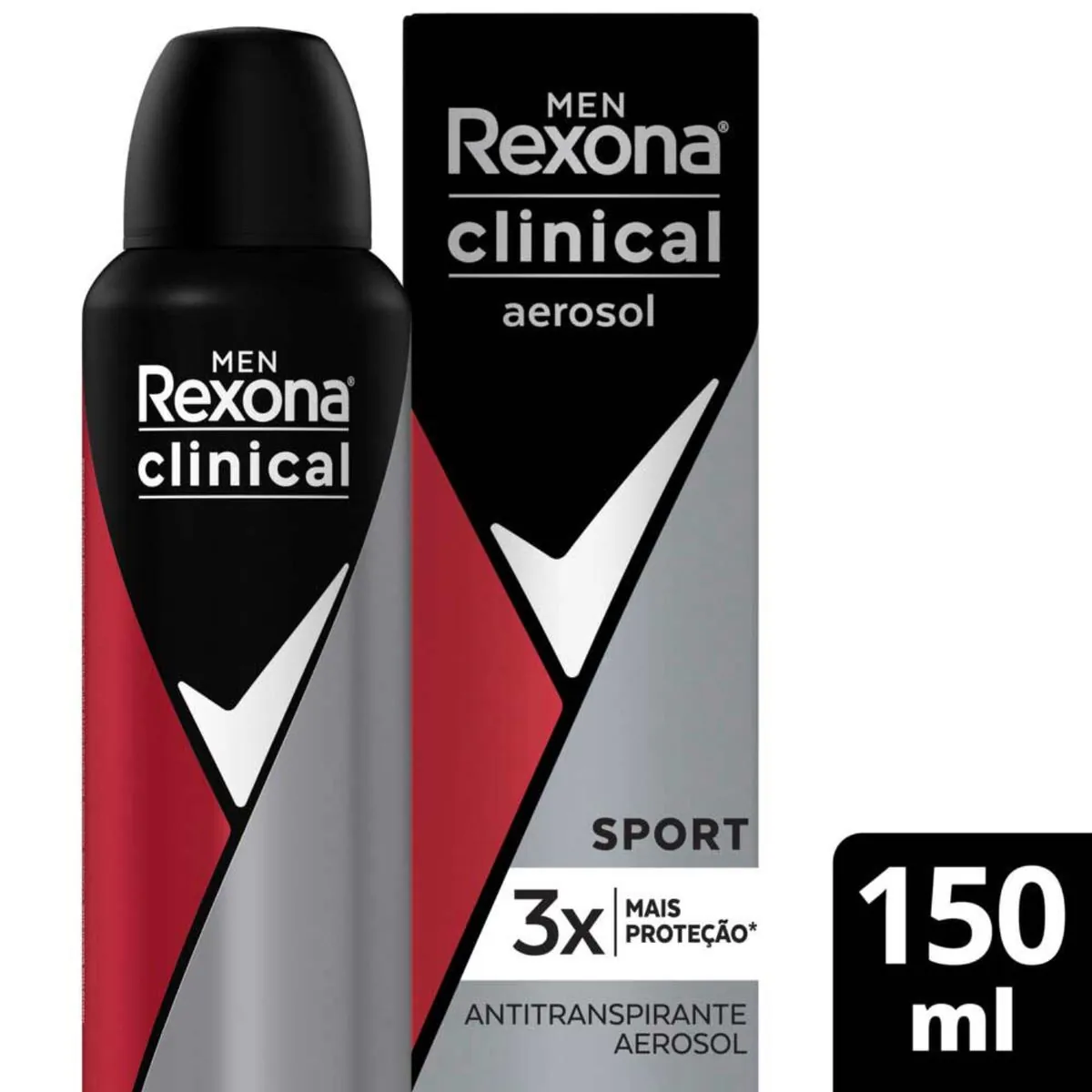 Kit c/4 Unidades de Desodorante Rexona Aero Clinical Sport 150ml