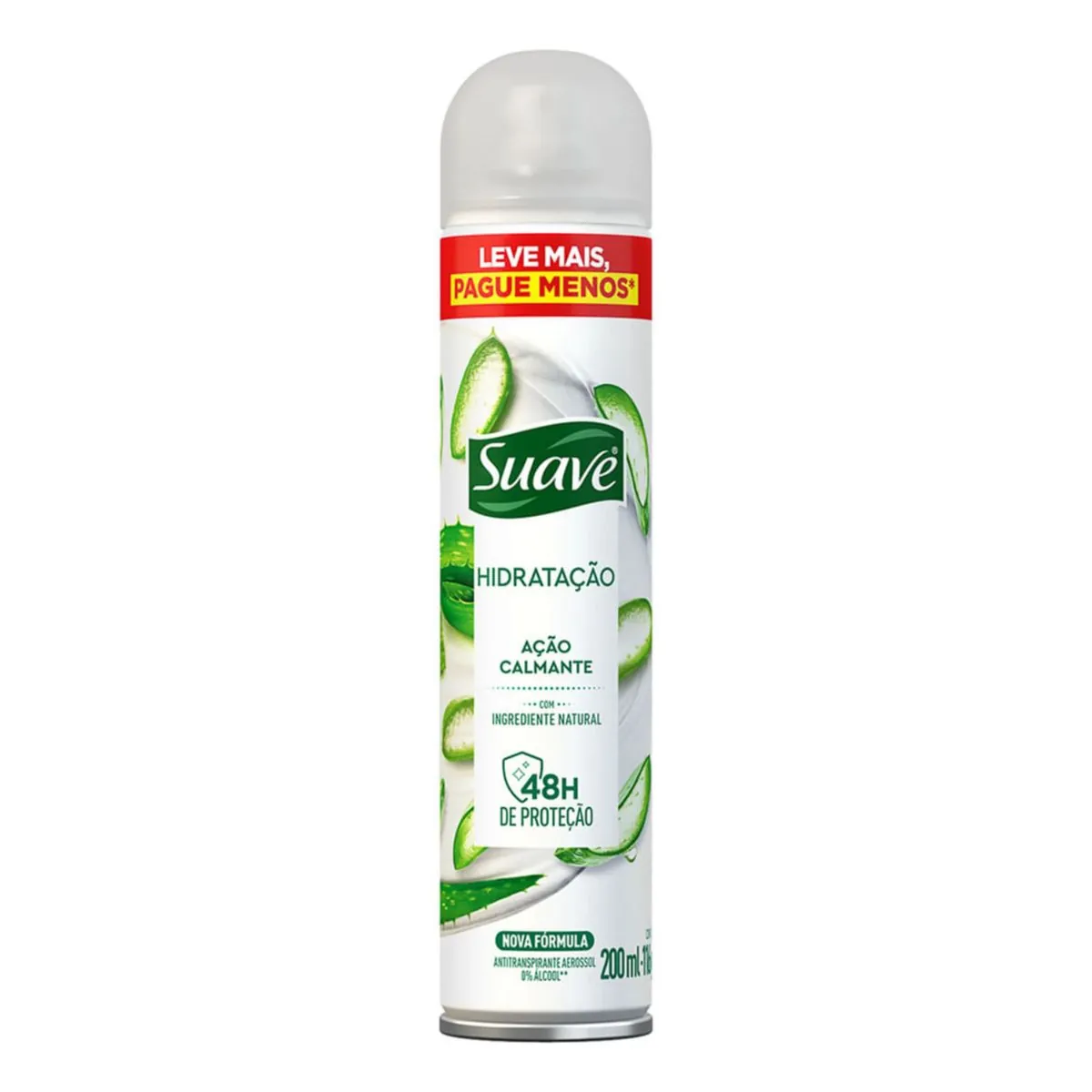 Kit c/4 Unidades de Desodorante Antitranspirante Aerossol Hidratação 200ml Suave