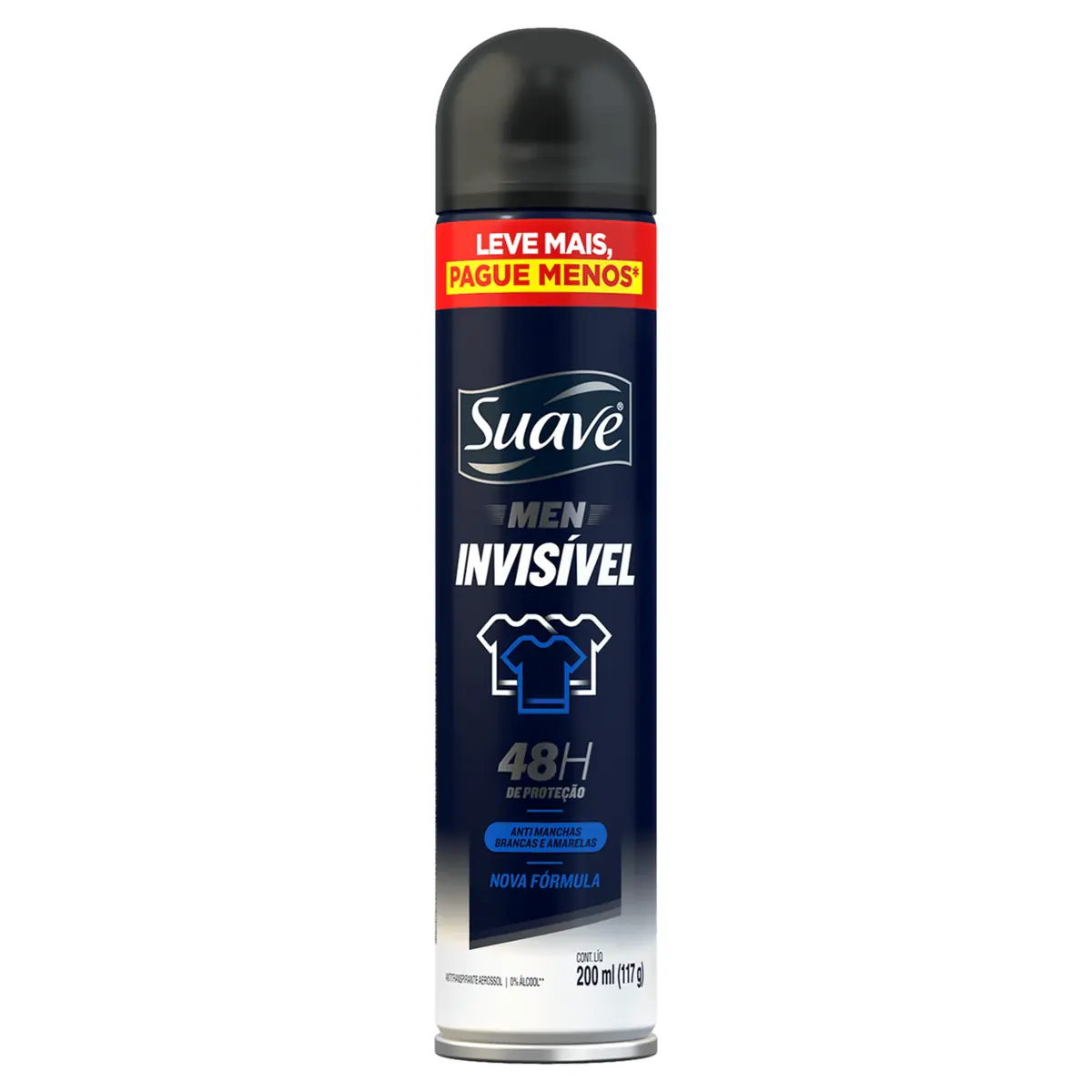 Kit c/4 Unidades de Desodorante Suave Aero Men Invisivel 200ml