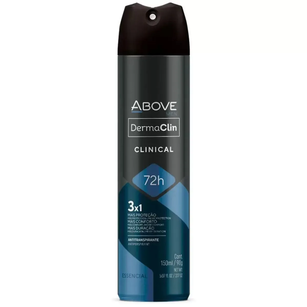 Kit c/4 Unidades de Desodorante Masculino Above Dermaclin 3X1 Essencial 72h