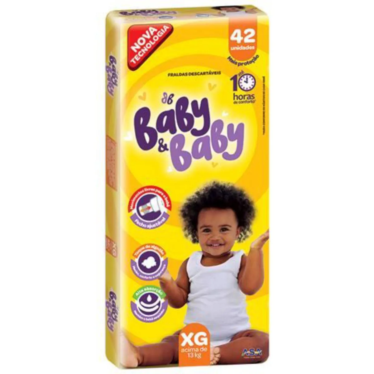 Kit 4 Fraldas Baby&Baby (Xg) 42 Unidades cada
