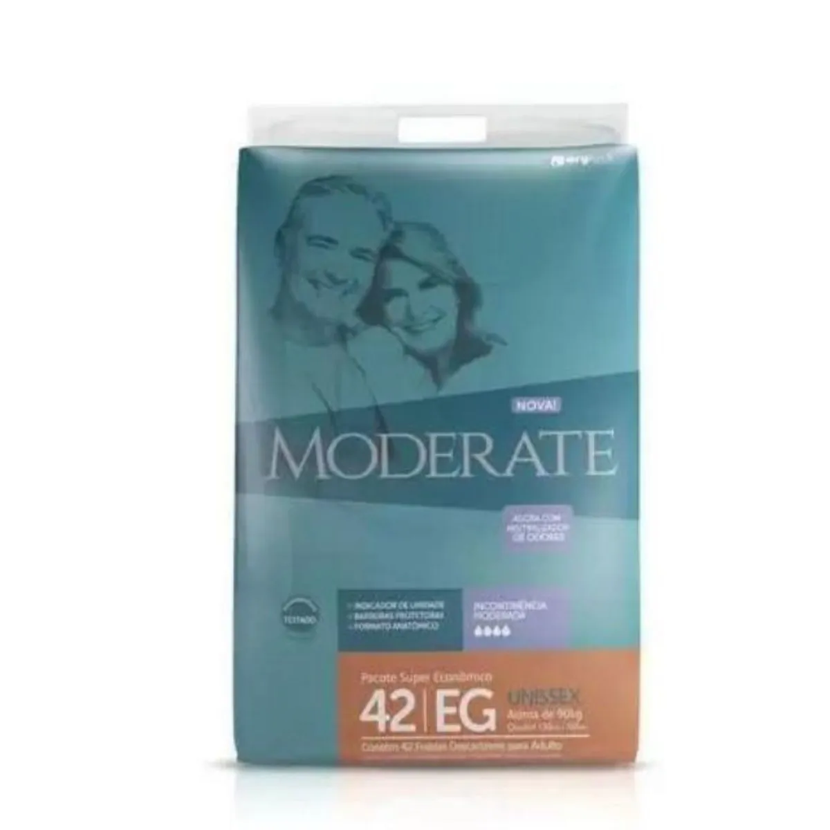 Kit 4 Fraldas Geriatrica Moderate Regular (Eg) 7 Unidades cada