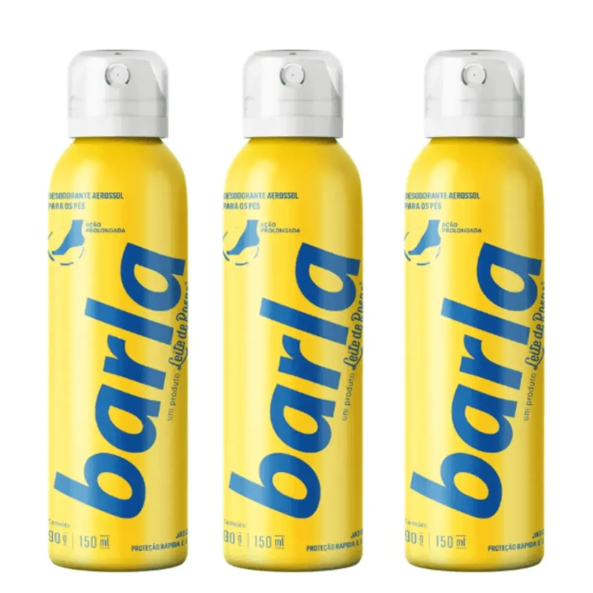 Kit c/3 Unidades de Desodorante Aerosol Pés Barla 90g