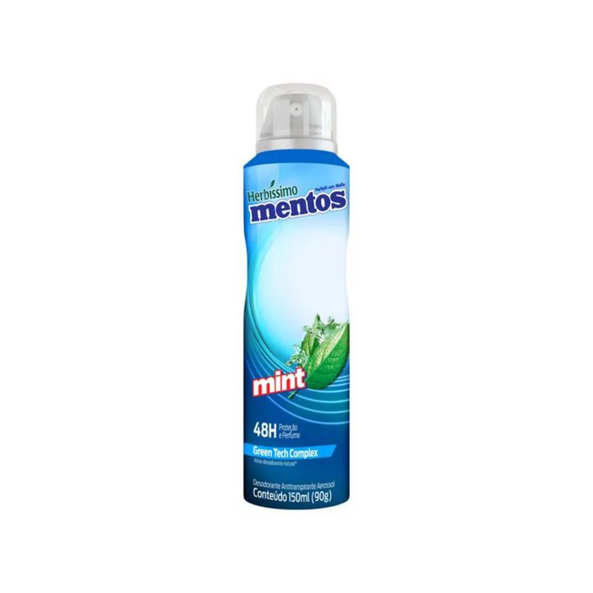 Kit c/4 Unidades de Desodorante Aerosol Herbissimo Mentos 300ml Mint