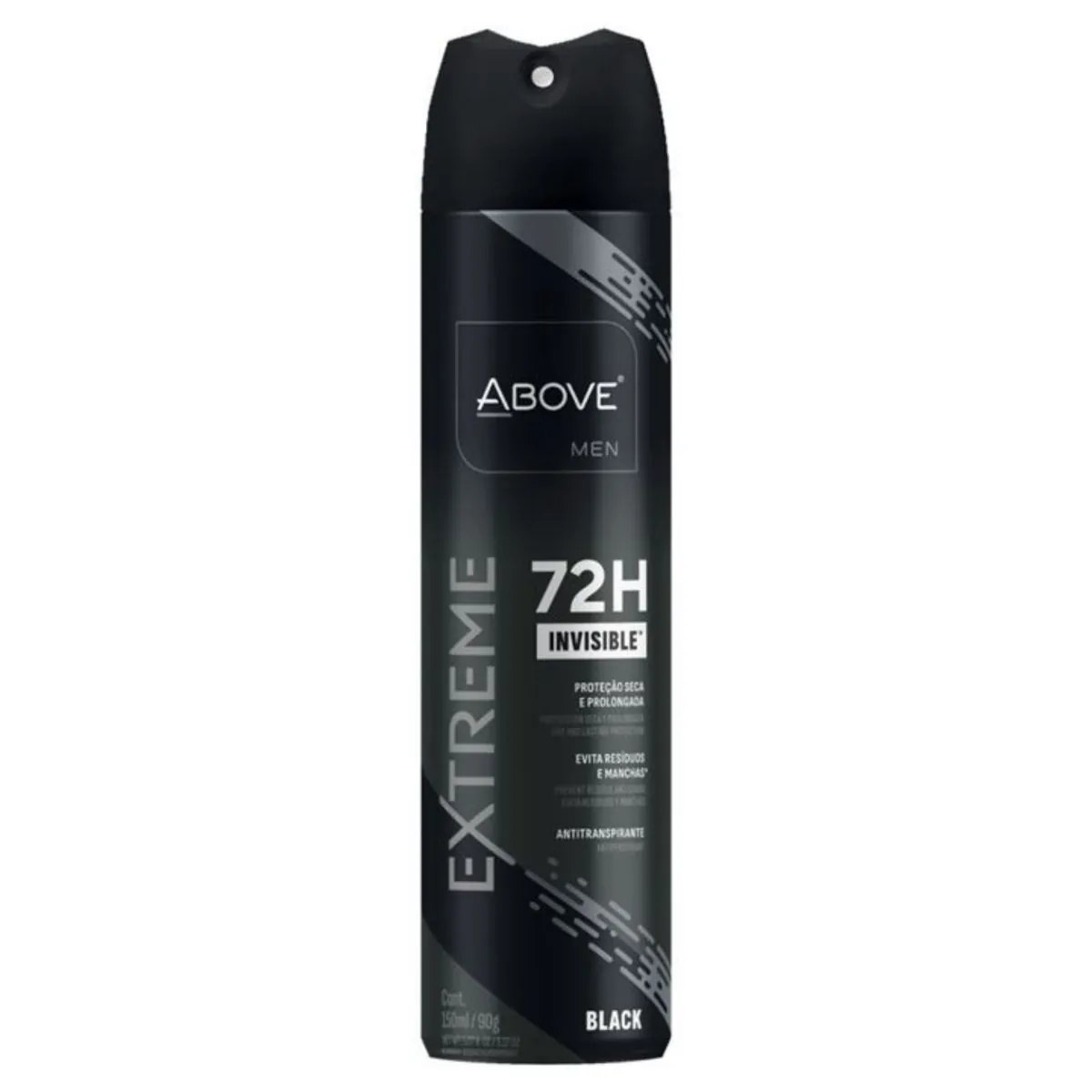 Kit c/4 Unidades de Desodorante Aerosol Above 72H 150ml Extreme Black