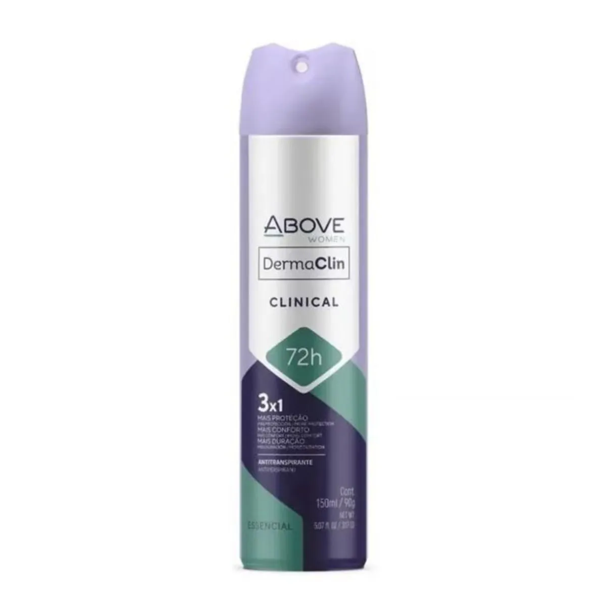 Kit c/4 Unidades de Desodorante Aerosol Above Dermaclin150ml 72H Women Clareador