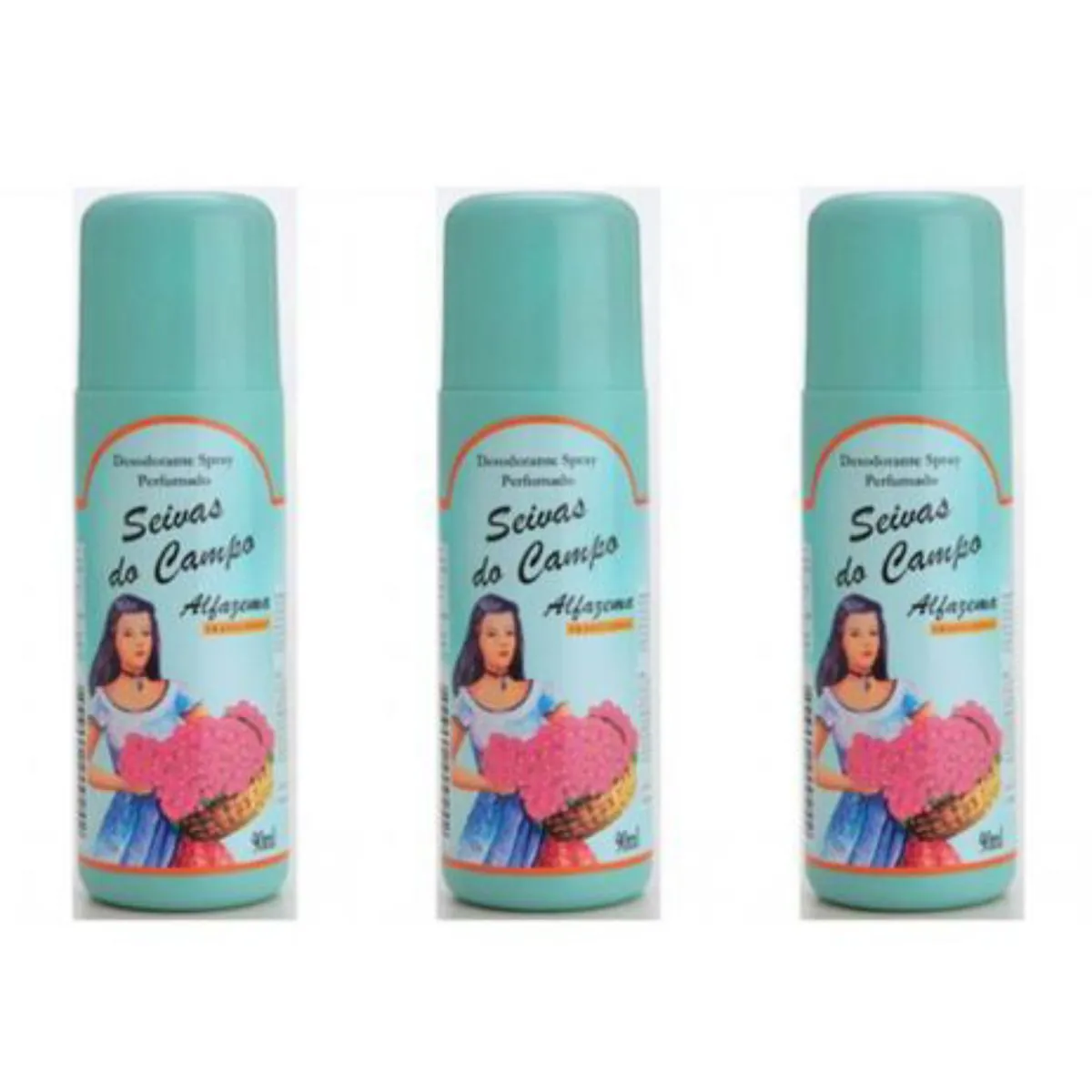 Kit c/3 Unidades de Desodorante Spray Seivas Do Campo 90ml Alfazema Tradicional