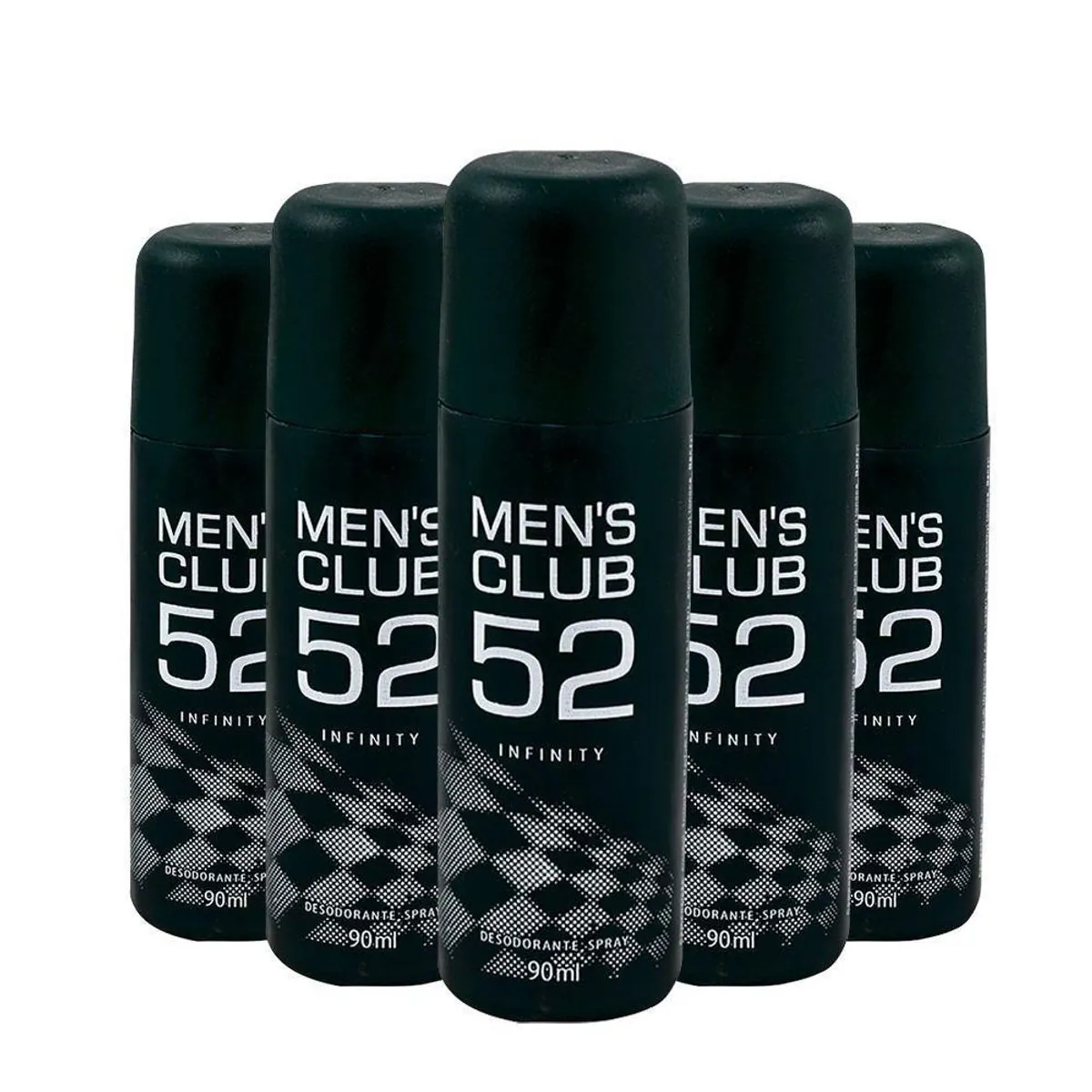 Kit c/5 Unidades de Desodorante Spray Mens Club 52 90ml Infinity