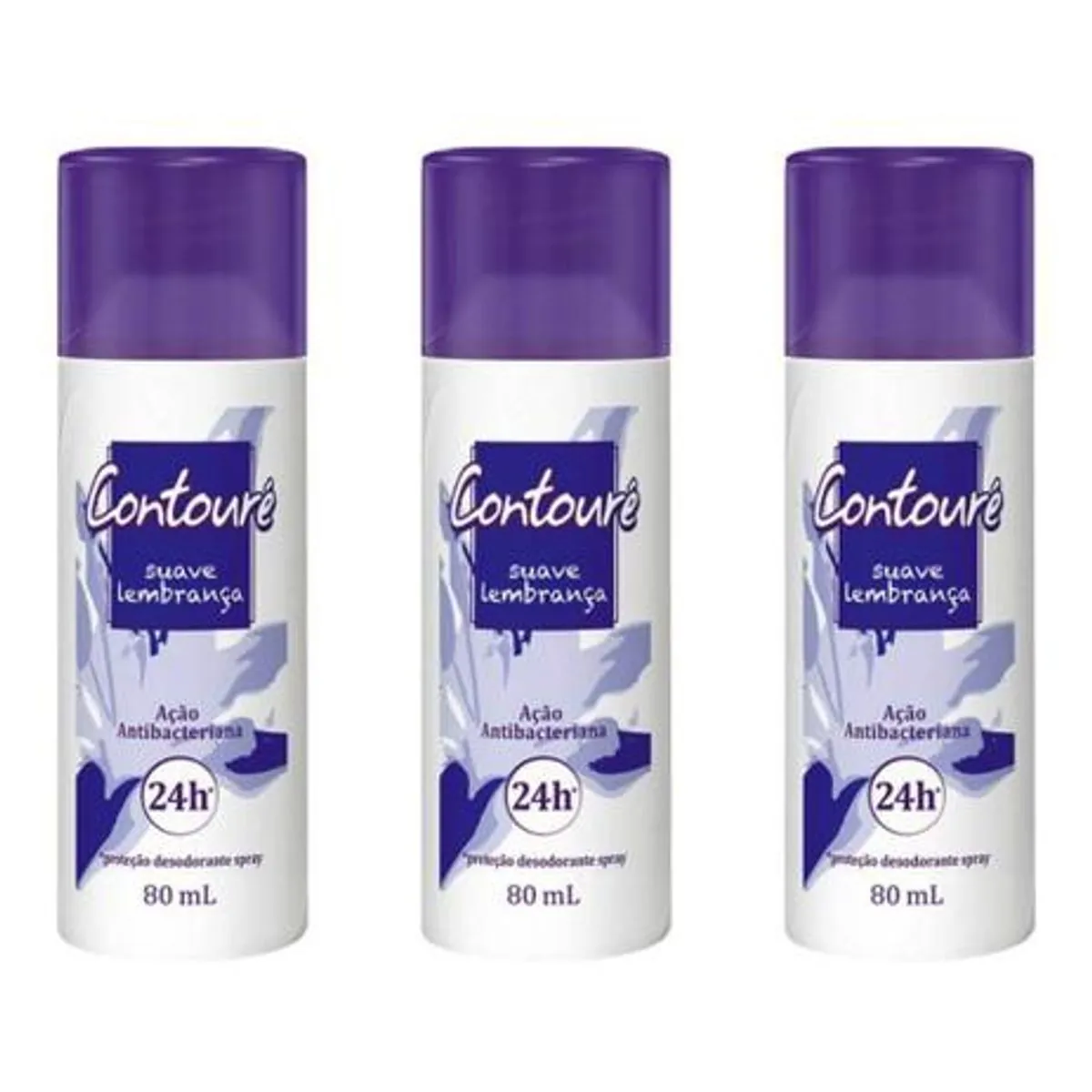 Kit c/3 Unidades de Desodorante Spray Contoure 80ml Lembranças