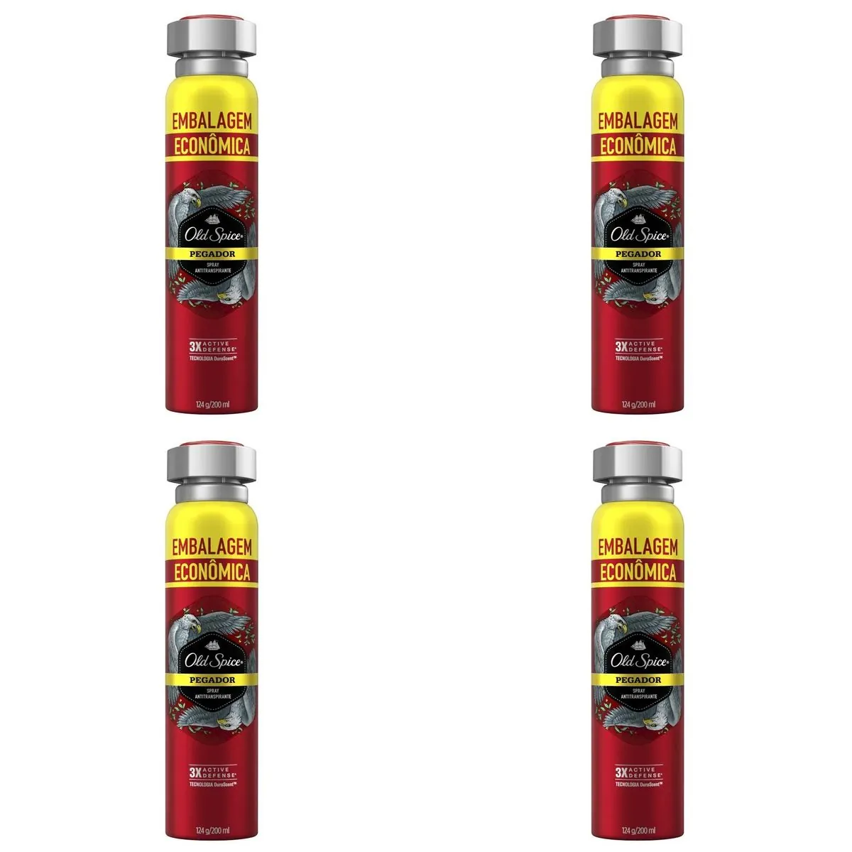 Kit c/4 Unidades de Desodorante Aerosol Old Spice Refrescante 120g