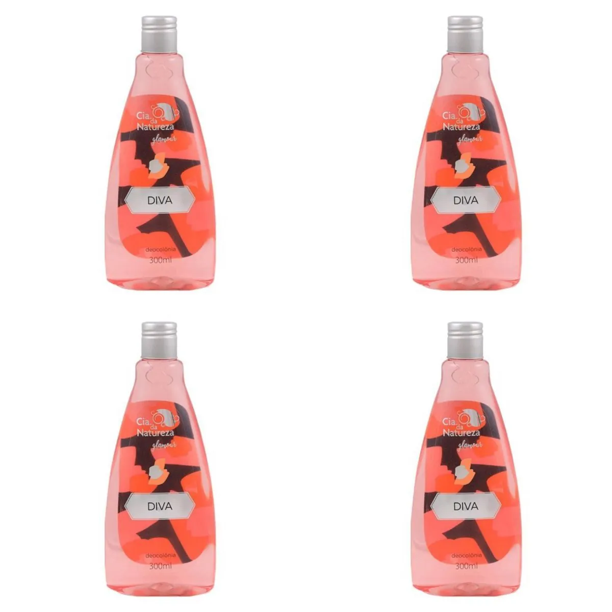 Kit c/4 Unidades de Betulla Cia Desodorante Colônia Diva 300ml