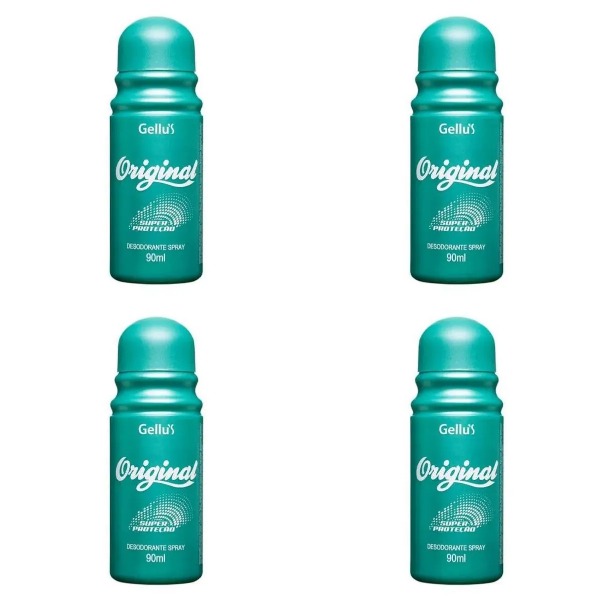 Kit c/4 Unidades de Desodorante Spray Gellus Original 90ml