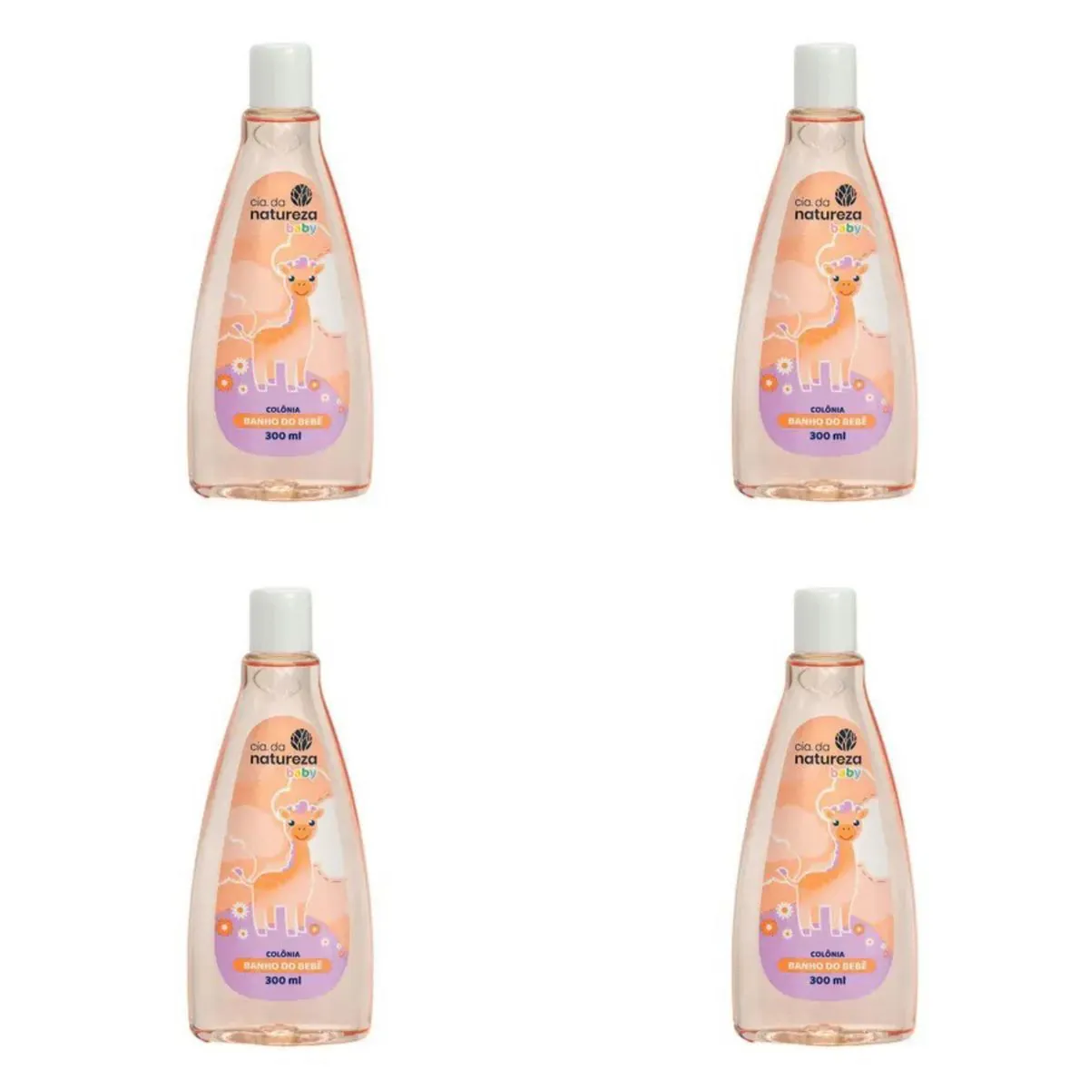 Kit c/4 Unidades de Betulla Cia Desodorante Colônia Banho Do Bebe 300ml