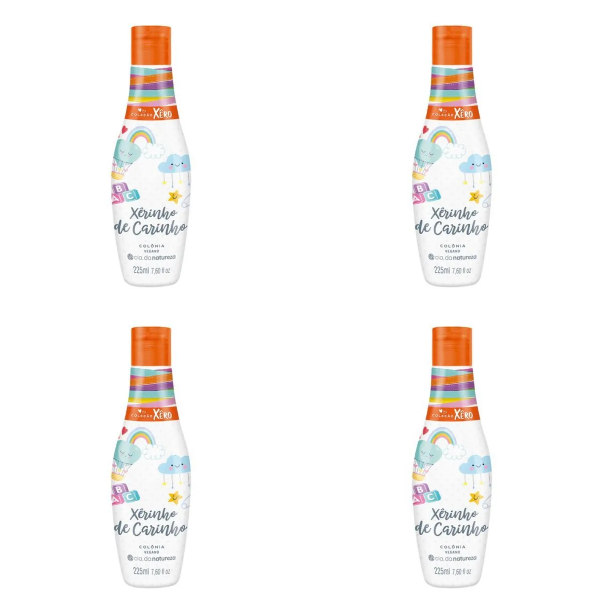 Kit c/4 Unidades de Desodorante Colônia Xero de Carinho 225ml