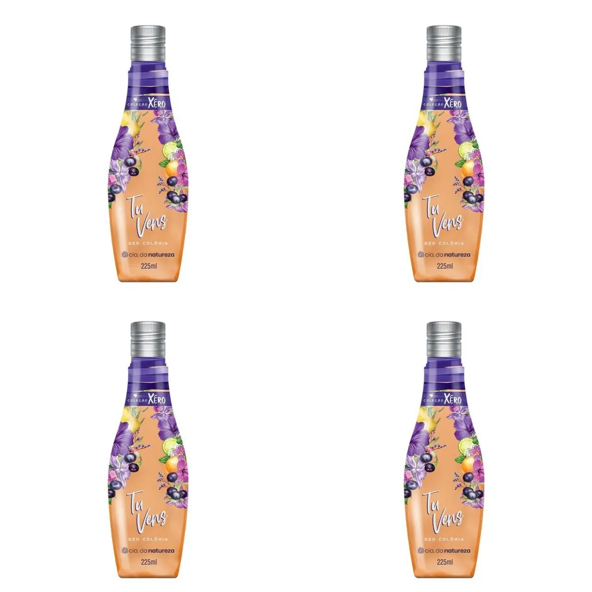 Kit c/4 Unidades de Desodorante Colônia Tu Vens 225ml
