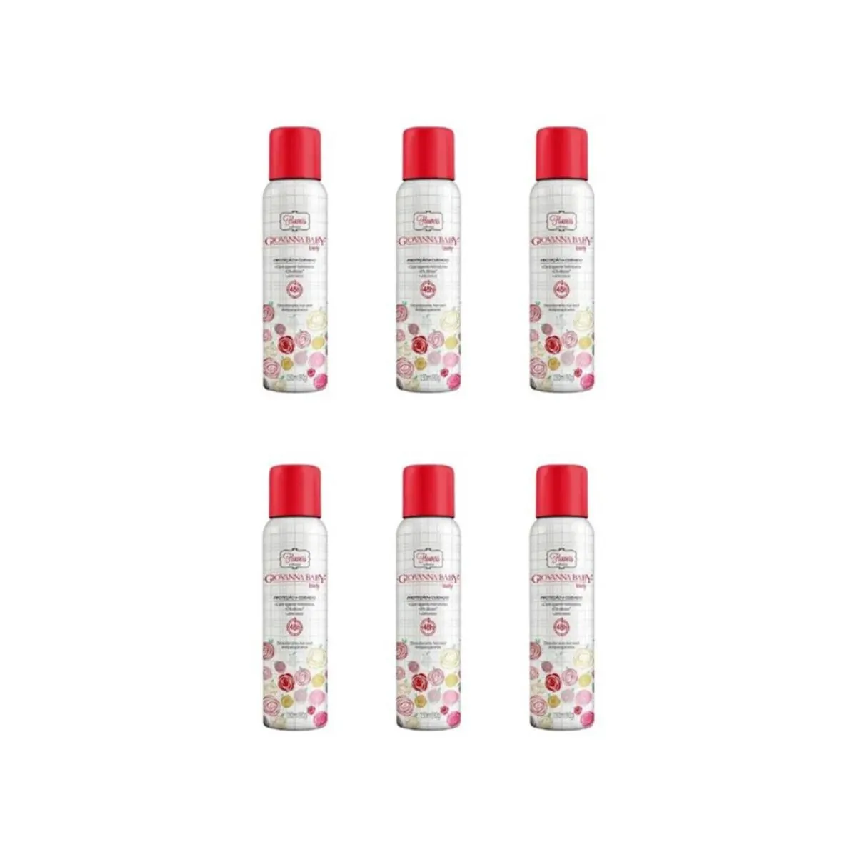Kit c/6 Unidades de Desodorante Giovanna Baby Aero Lovely 150ml cada