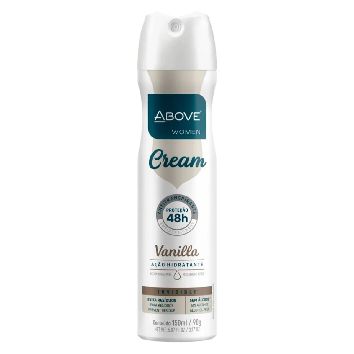 Kit c/9 Unidades de Desodorante Above Aerosol 150ml Cream Vanilla