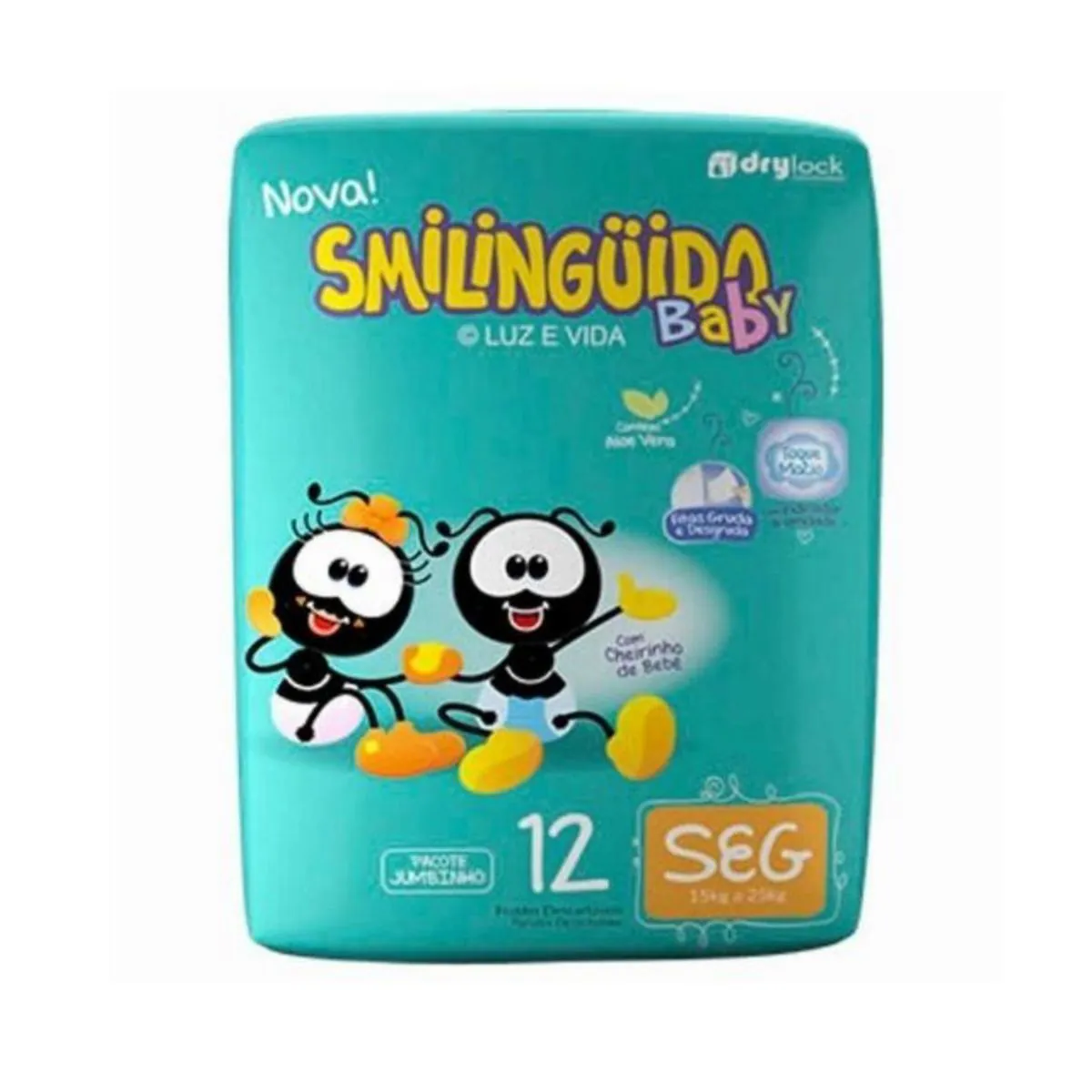 Kit 9 Fraldas Smilinguido Baby Jumbinho [Seg] 12 Unidades cada