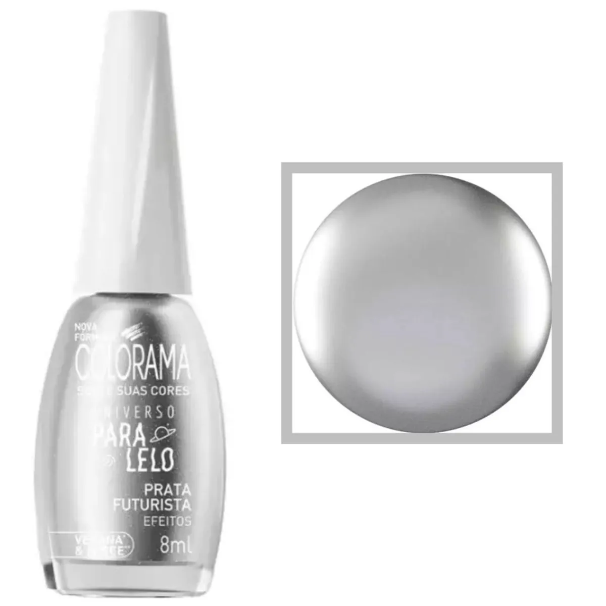 Kit c/2 Esmalte Universo Paralelo Prata Futurista Colorama