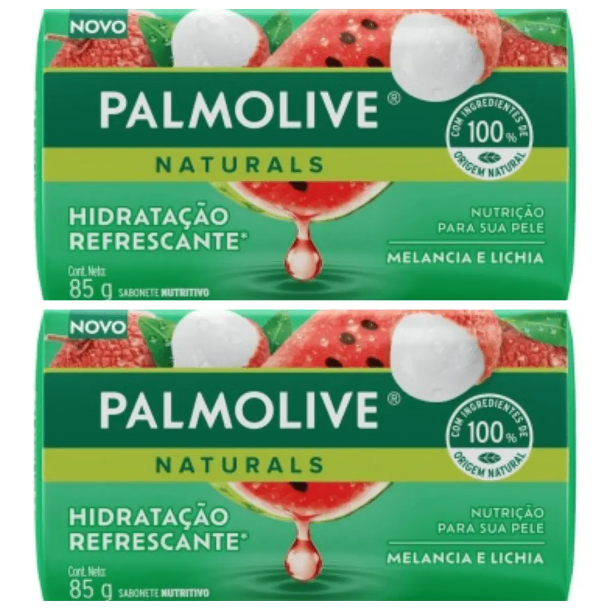 Kit c/2 Sabonetes Palmolive Melância e Lichia 85g