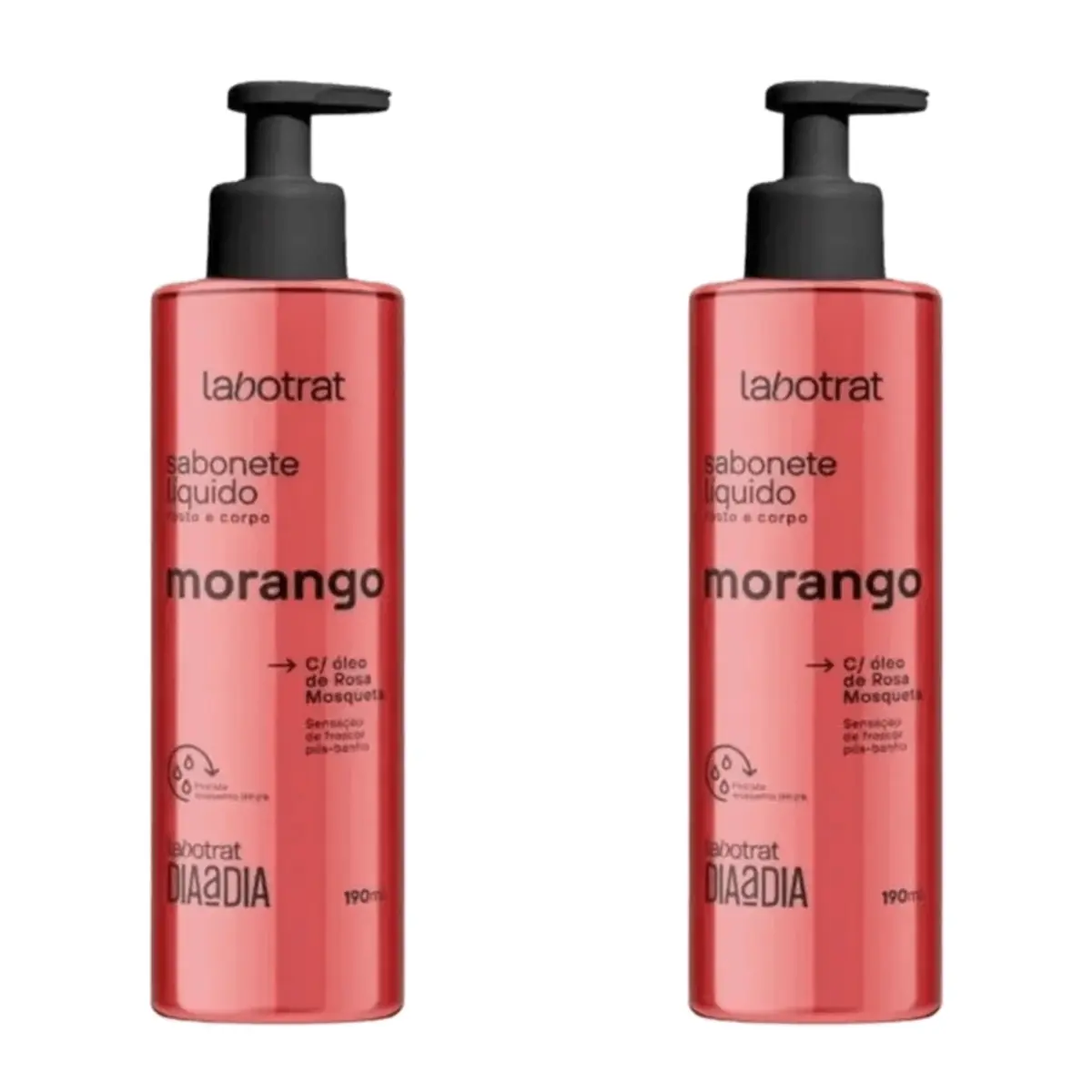 Kit c/2 Sabonete Corporal Morango Dia A Dia 190ml Labotrat