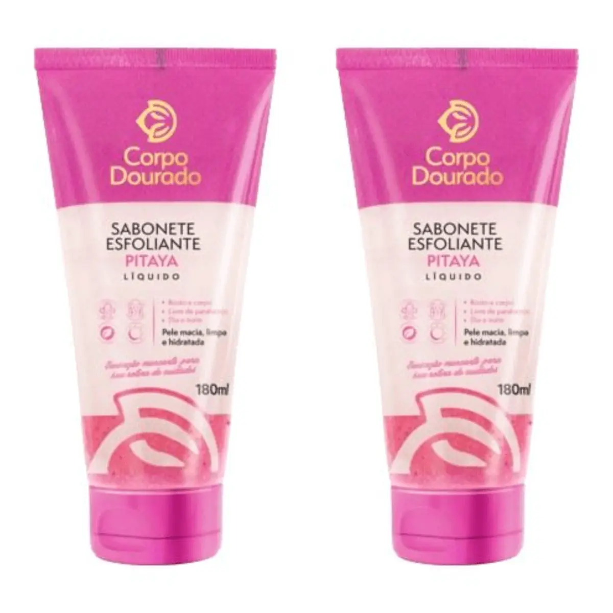 Kit c/2 Sabonetes Esfoliante Corpo Dourado 180ml Amora