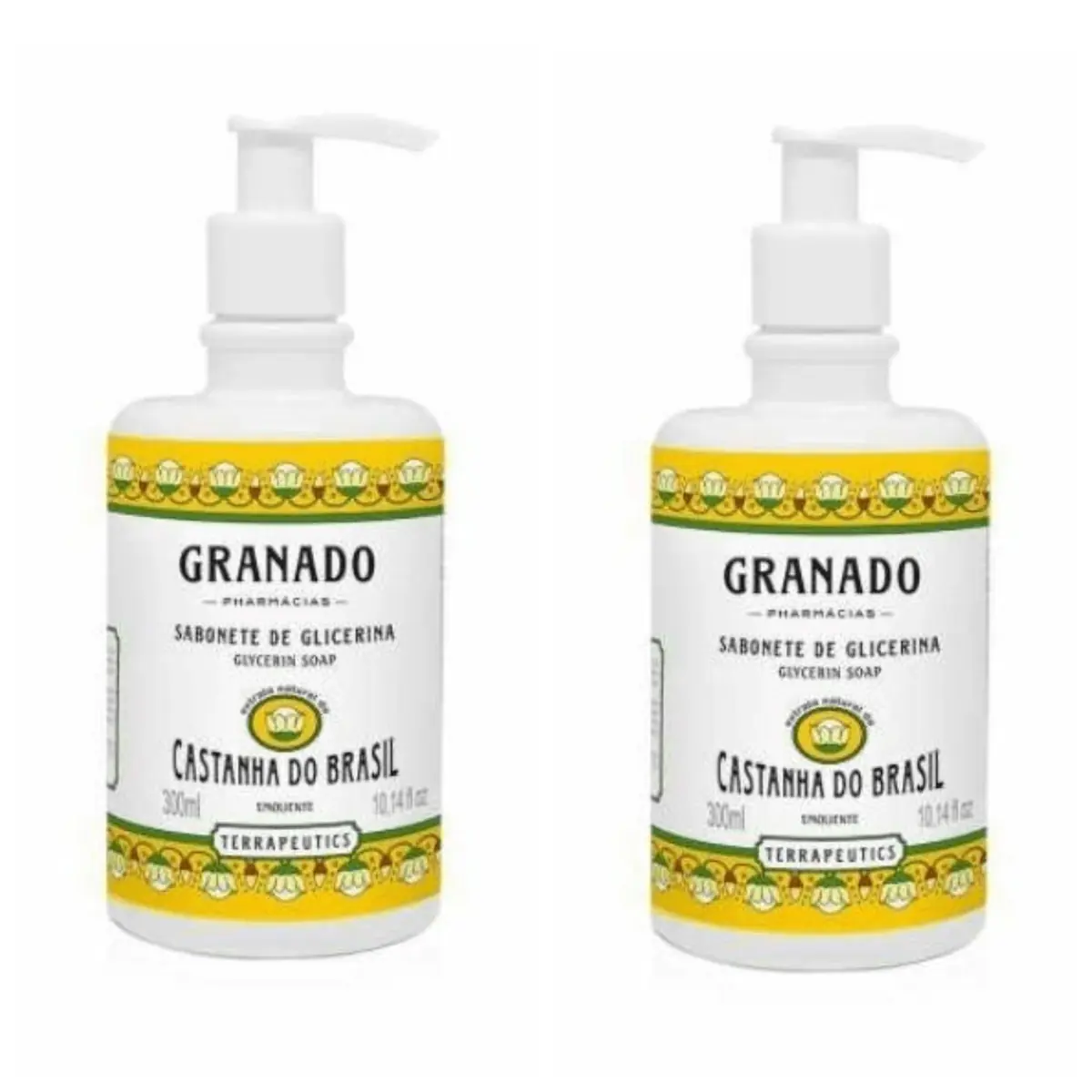 Kit c/2 Sabonetes Líquido Granado Terrapeutics 300ml Castanha Brasil