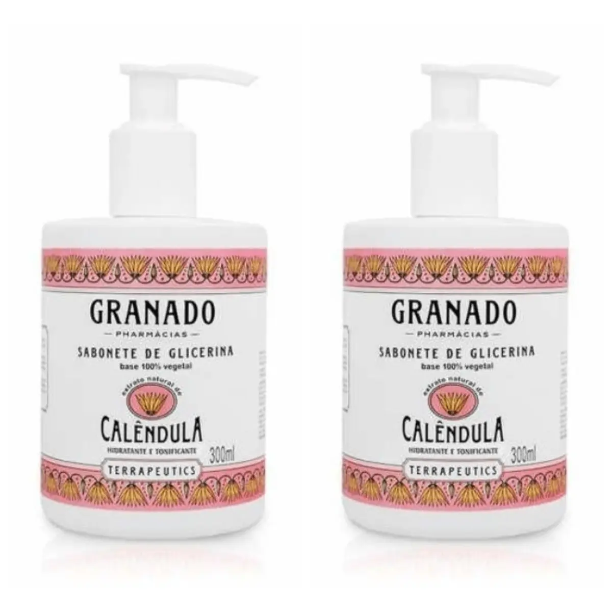 Kit c/2 Sabonetes Líquido Granado Terrapeutics 300ml Calêndula