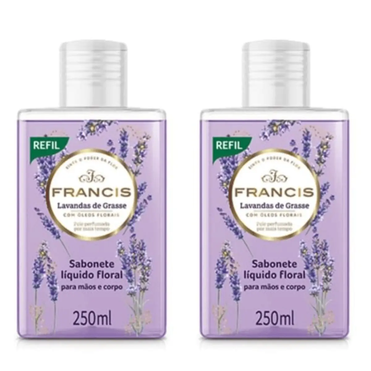 Kit c/2 Sabonetes Liquido Francis Refil 250ml Lilás
