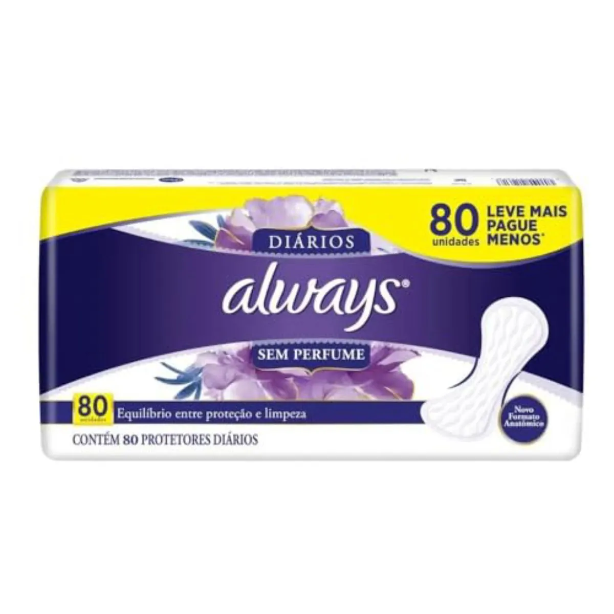 Kit c/2 Absorvente Always Dia Unscented Com 80 Unidades