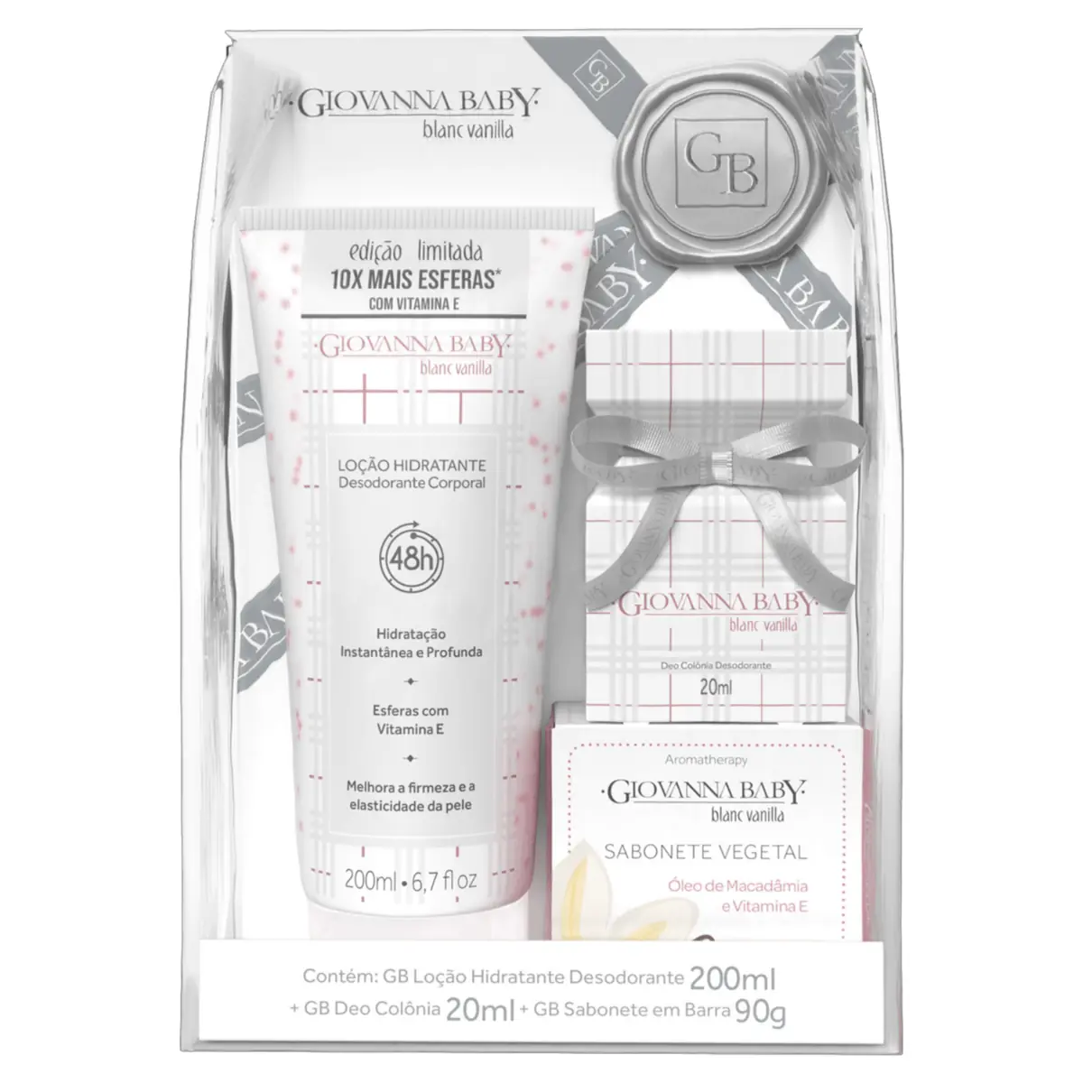 Kit c/2 Giovanna Baby Blanc Vanilla Kit Loção + Colônia + Sabonete