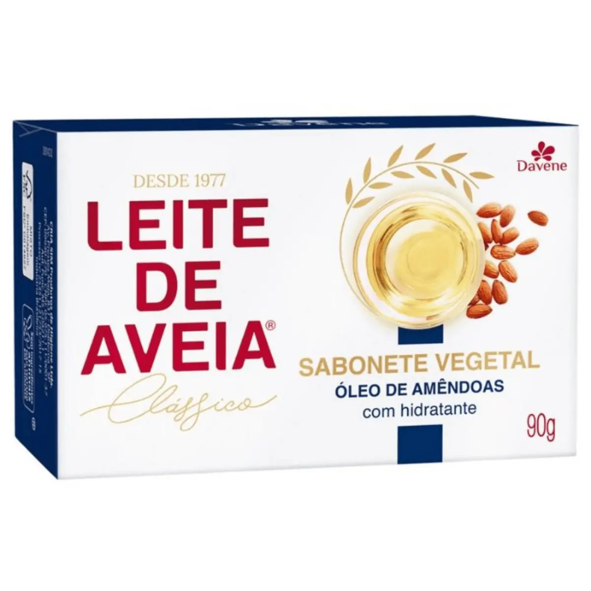Kit c/2 Davene Sabonete Leite De Aveia Amendoas 90g
