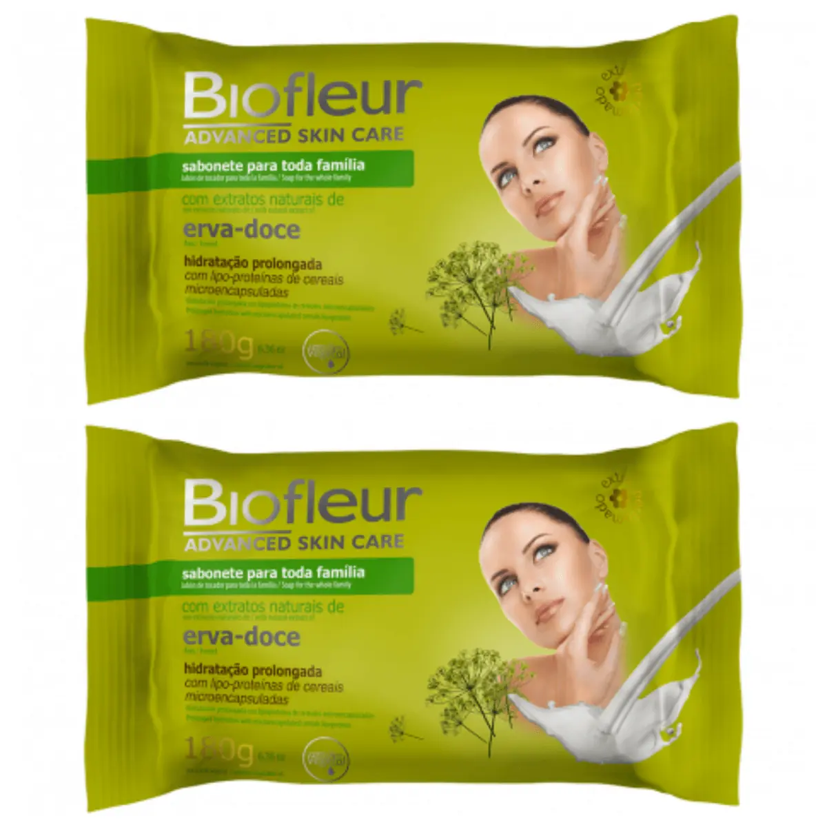 Kit c/2 Sabonetes Biofleur 180g Erva Doce