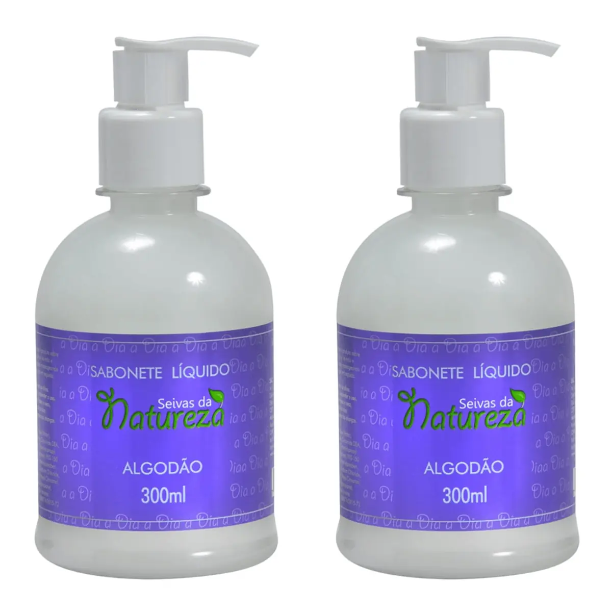 Kit c/2 Sabonetes Líquido Aromatica Seivas da Natureza Algodão 300ml cada