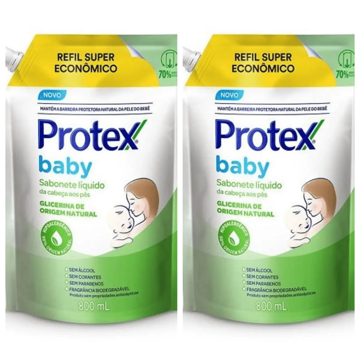 Kit c/2 Sabonetes Líquido Protex Baby Glicerinado 800ml