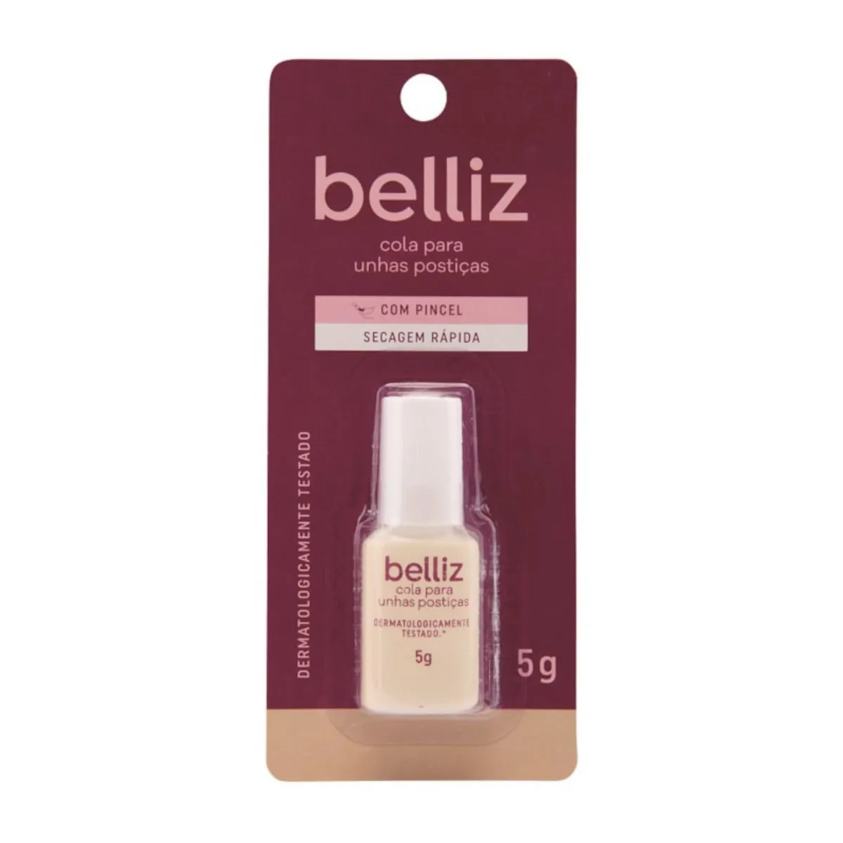 Kit c/4 Cola Para Unhas Posticas Belliz 5G Com Pincel
