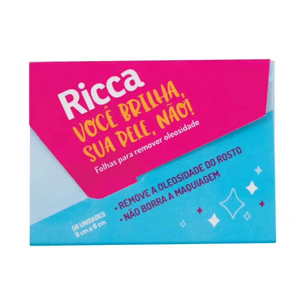 Kit c/4 Lenço Removedor De Oleosidade Ricca 50Pcs