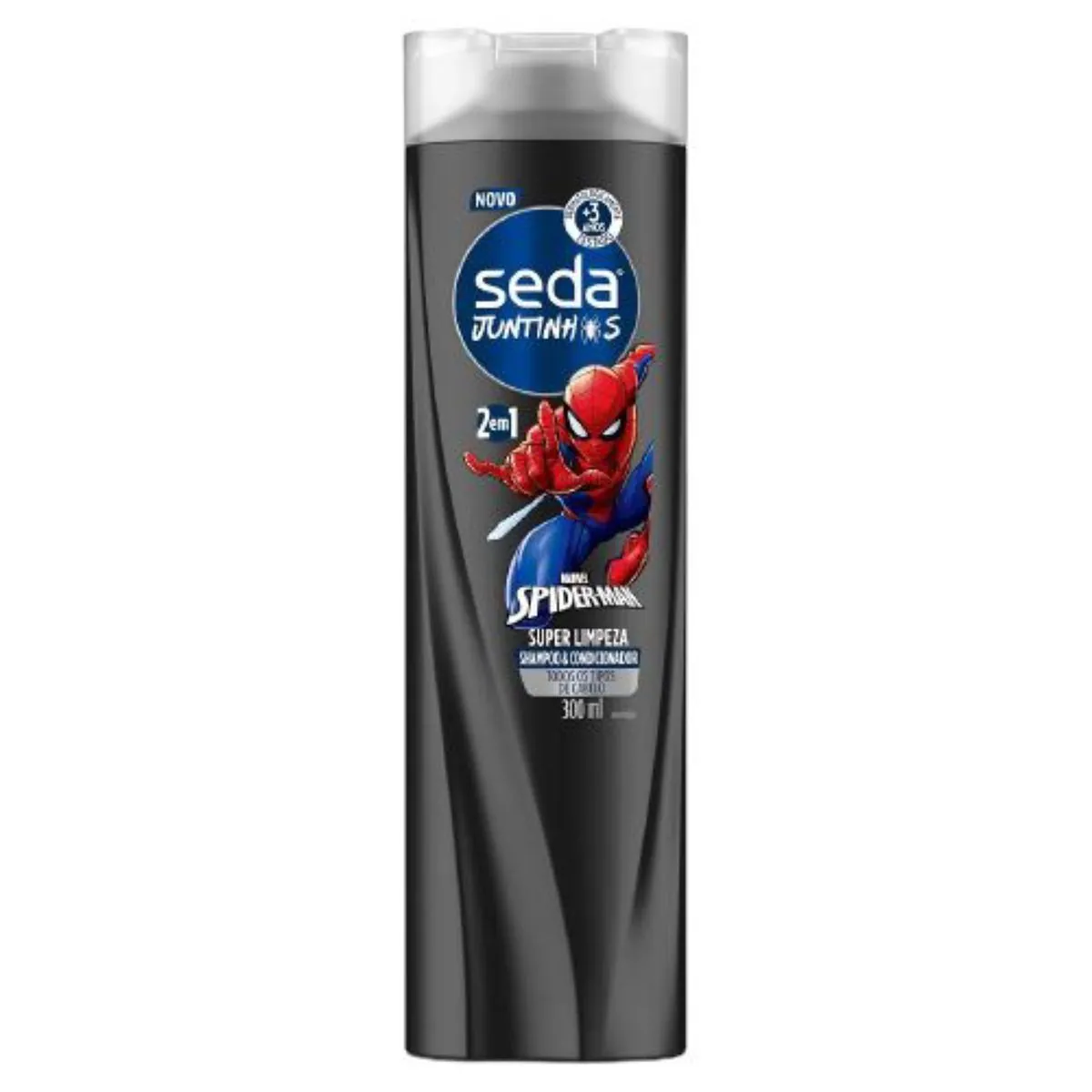 Kit c/4 Shampoo Infantil Seda 300ml Homem Aranha Super Limpeza