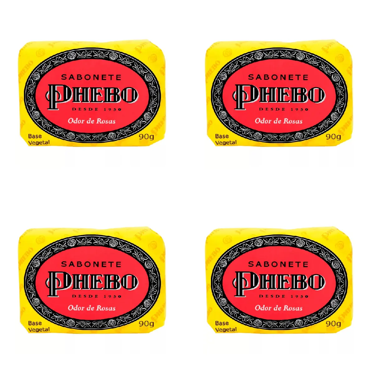 Kit c/4 Sabonetes Phebo Odor De Rosas 90g