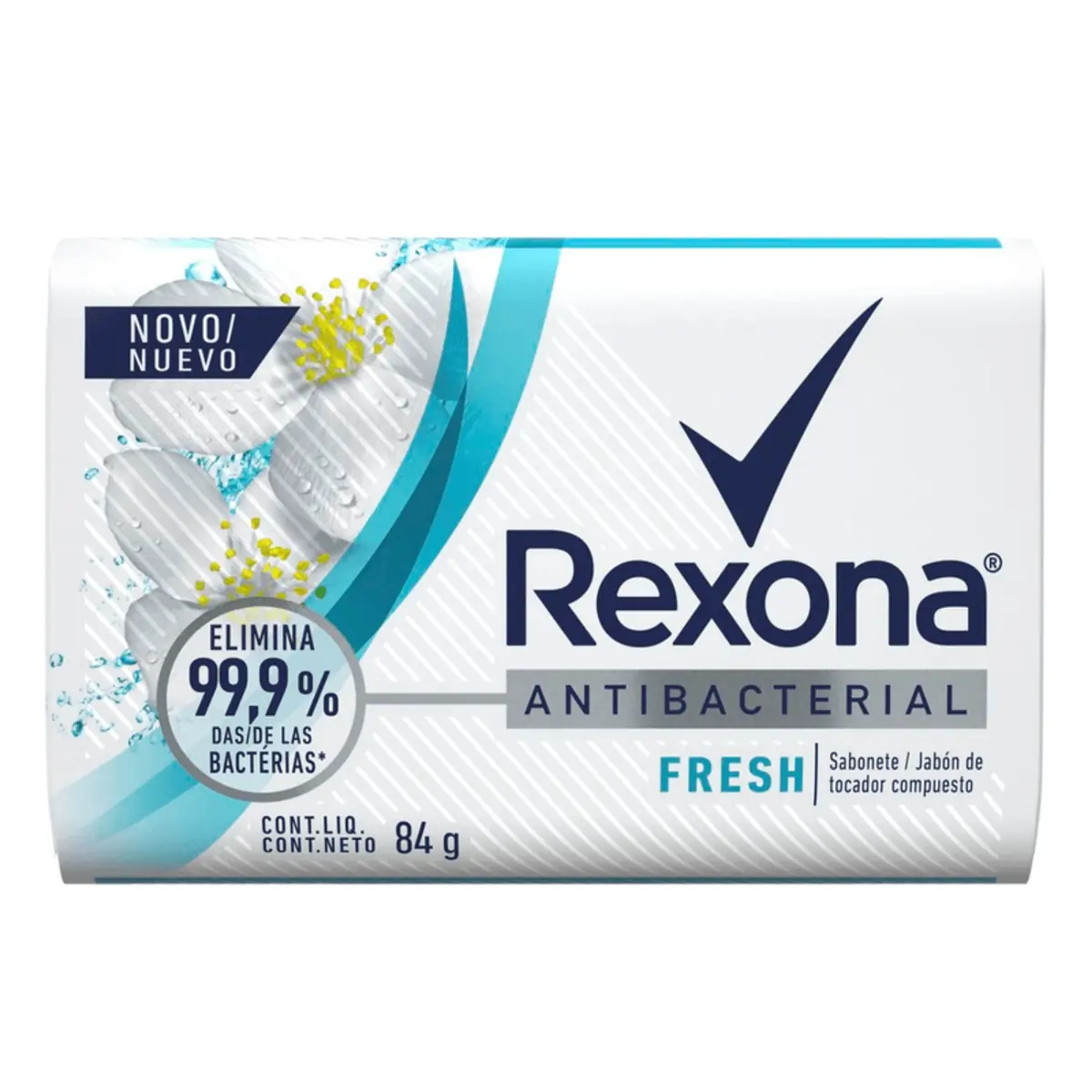 Kit c/4 Sabonete Rexona Antibacterial Fresh em Barra