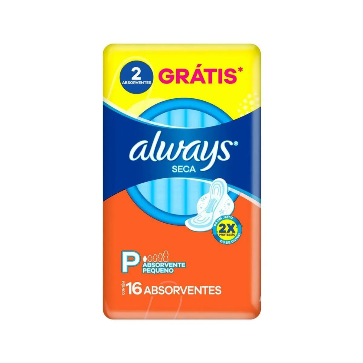 Kit c/4 Absorvente Always Proteção Seca P Com Abas 16 Unidades Always